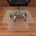 AiBOB Office Chair Mat for Hardwood Floor, 36 X 48 inches, Hard Floor Chair Mats Under Computer Desk, Easy Glide for Rolling Chairs, No Curling (36'' X 48'' With Lip, Clear)