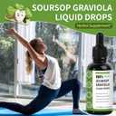 2 P100% Pure Organic Soursop Extract, Organic Soursop Extract, Herbal Goodness, Sugar/Gluten Free (1PCS*60ML)