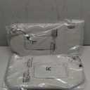 Left & Right Sun Visor with Light for 2013-2018 Nissan Pathfinder 2014-2017 Infiniti QX60, 2013 JX35, Driver & Passenger Side Gray Sunvisor Replacement 96401-9PB0A, 96400-9PB0A (Grey)