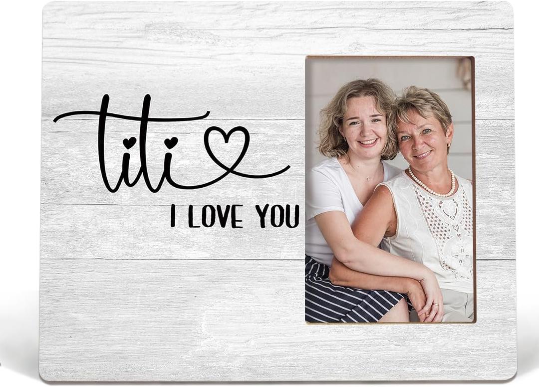 Lacama Aunt Gifts Titi Picture Photo Frame 4x6 Mothers Day Gifts, Birthday Gift for Aunts From Niece Nephew, Best Auntie Gift ideas for Birthday Mothers Day