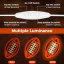 Football Neon Sign, Cool Dimmable Light Up Led Sports Neon Light USB Powered Hanging for Wall Decor, Man Cave, Bedroom, Game Room, Birthday Christmas Merch Gift for Boys Fans (Football-Orange)