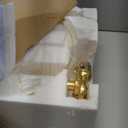 Scenekoy Sculptural 65.5 Floor Lamp for Living Room Bedroom, Gold Leaf Finish & Resin Body, Pull Chains Switch Standing Lamp, Brightness Adjustable Corner Lamp with Bulb Prefer for Home Office Bar