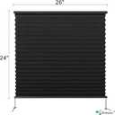 Dulepax RV Blinds,RV Pleated Shades,RV Blinds Pleated Shades, 26" W x 24" L Black RV Window Shades,Camper Blinds,RV Window Blinds for RV Camper Travel Trailers Motorhome's Window