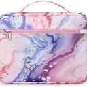 Bible Covers for Women Bible Case Girls Bible Bags Kids Scripture Carrying Case with Handle PocketsBible Book Carrying Case (Pink-Marble)