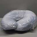 QUENESS Nursing Pillow and Positioner, Breastfeeding, Bottle Feeding, Baby Sitting Support with Removable Ultra Soft Cover, Tummy Time Support for Baby Boys and Girls (Cloud Blue)