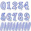 MTLEE 50 Pcs Birthday Number Candles, Polka Dot Colorful Birthday Cake Candles, 0-9 Cake Topper Candle Decoration for Birthday Wedding Anniversary Reunions Celebration Party (Blue)