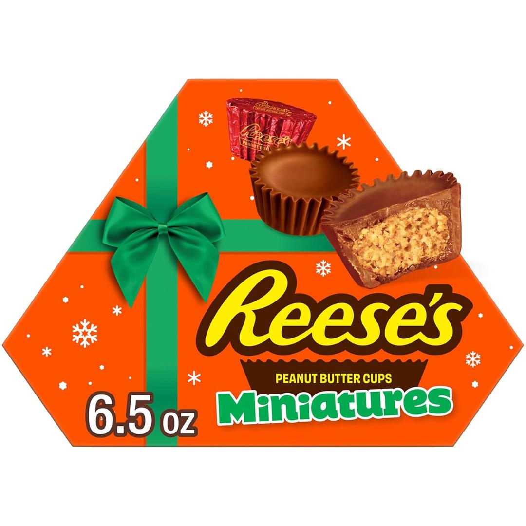 REESE'S Miniatures Milk Chocolate Peanut Butter Cups, 6.5 oz Box (EXP 06/30/26)