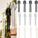 2 x Velvet Bows for Christmas Tree, 23.6x11.8 Inch Large Vintage Velvet Christmas Bows Xmas Tree Door Wreath Staircase Bow Ribbon Decor Indoor Outdoor Xmas Decorations (Mix Color, 12pcs, Style 4)