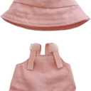 4 x 17cm Clothes Set(NO Doll),Hat & Overalls Set for 17cm Accessories Suit,Stylish Adorable Dolls Clothes Accessories,Cute Clothes for Dress up Unique Style (Style D)