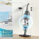 PoolMr Cordless Handheld Pool Vacuum, Rechargeable Pool Cleaner with 18.5 Gal/Min Suction, 60 Min Runtime, Dual-Phase Cleaning System, Ideal for Above Ground Pools, Spas, Hot Tubs, Black