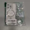 Doulings Magnetic Glitter Diamond for iPhone 15 Pro Case[Compatible with MagSafe] Sparkle Rhinestone Camera Lens Protector Plated,Crtstal Clear Slim Military Drop Shockproof Cover for Women,Silver