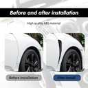 Ijuicy 2 PCS Car Fender Side Vents, Carbon Fiber Spoiler Body Fender Decorative Stickers, Air Flow Intake Hole Grille Carbon Fiber Car Accessories, for Most Cars (Gloss Black)