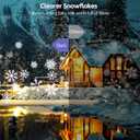 Snowflake Projector Lights Outdoor, Led Christmas Lights Outdoor, Snowfall Projection Lights Waterproof for Christmas Decorations[LL-049-03], White