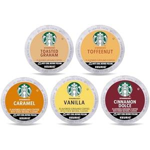 Starbucks K-Cup Coffee Pods, Flavored Hot or Iced Coffee, Variety Pack, 40 Keurig Pods BB Date 07/02/2025