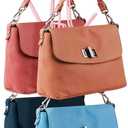 ZEDODIER Purse Hanger Organizer for Closet, Hanging Bag Holder, Keeping Purses Visible and in Good Condition, Metal Handbag Storage Hook Backpack Rack Space Saving Hanger, Pink