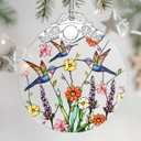 Christmas Ornaments: Stained Glass Ornament, Christmas Tree Ornament, Hanging Ornaments for Home Decor & Xmas Tree Decorations Exquisite Holiday Decor, Gifts & Holiday Present - Hummingbirds