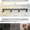 Jaycomey LED Track Lighting Fixtures Ceiling, 58W Adjustable Ceiling Spotlights with Remote, Dimmable 3000K-6500K Modern Kitchen Ceiling Light for Living Room Bedroom Dining Room Hallway Black