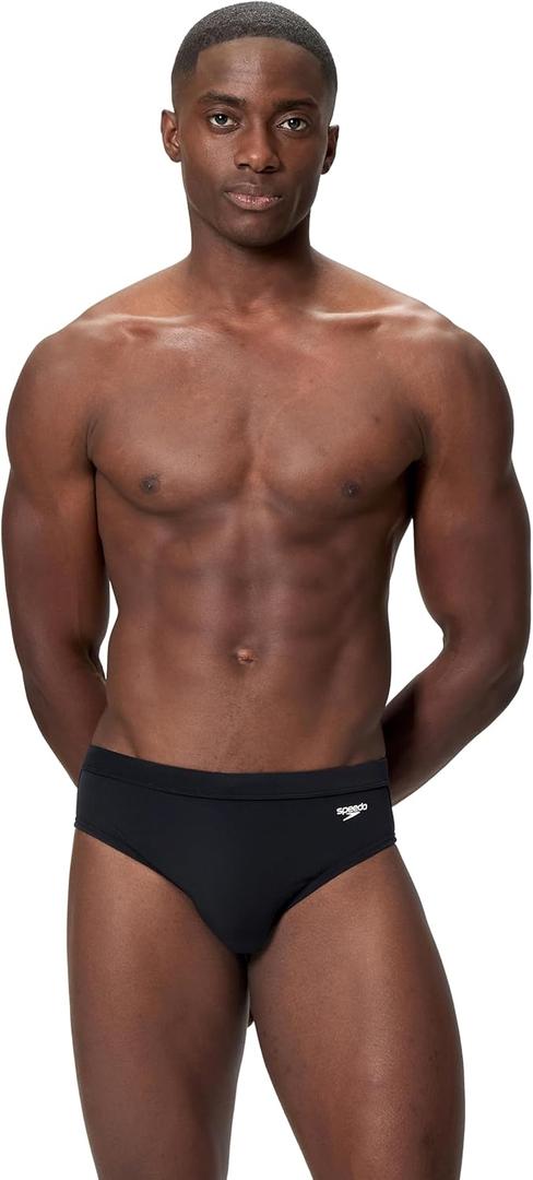 Speedo Men's Swimsuit Brief Comfort Waistband (34, Mid Anthracite)