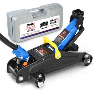 DNA Motoring Low Profile Hydraulic Trolley Service/Floor Jack, 2 Ton (4000 lbs) Capacity, Lifting Range 5.1"-13", Blue, TOOLS-00474