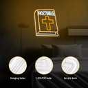 Book Neon Sign for Bedroom Holy Bible Led Neon Light Sign Room Decor for Comfort and Soothing, USB Powered,14.6x11.8 Inch