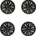 19 Inch Wheel Covers for Tesla Model Y Accessories 2020-2024 Matte Black ABS Material Hubcaps Replacement for Tesla Model Y 4PCSStorm Style