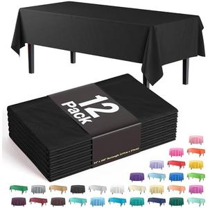 Premium Black table cover 54" x 108" (Pack of 12)