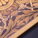 2 x Warriors Dreams Canvas Wall Art Print Poster Armored Helmet Samurai spirit with Scroll Wood Framed Ready to Hanger Home Karate Hall Sushi Restaurant Decor 16x35