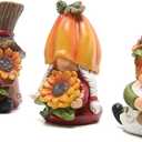 Hodao 3pcs Fall Thanksgiving Pumpkin Gnomes Decorations Handmade Swedish Tomte Elf for Fall Decor Gift - Thanksgiving Party Home Gnomes Decor - Autumn Gifts