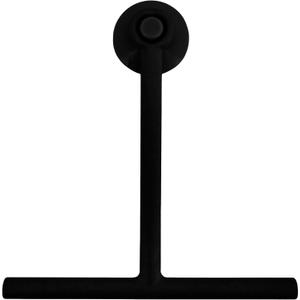  Splash Home Shower Squeegee for Glass Doors - Black Bathroom Squeegee with Suction Hook, Glass Shower Door Squeegee for Streak-Free Cleaning, Shower Wiper for Glass Doors and Tiles, 8.5" Wide Blade