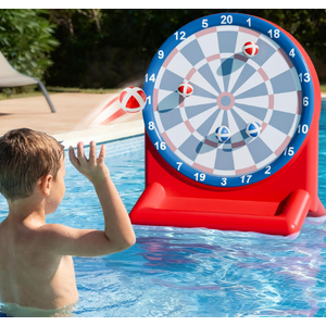 iPlay, iLearn Kids Fun Pool Toys, Inflatable Dart Board Water Games, Swimming Pool Floats, Beach Yard Outdoor Play, Backyard Party Birthday Gift for 6 7 8 9 10 12 Years Old Boys Girls Teen AdultRed