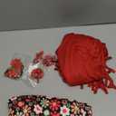 Leumoi 5 Pcs 60s 70s Costume for Women Disco Outfits Hippie Accessories Fringe Vest Boho Flared Pant for Mardi Gras Carnival(X-Large,Red)