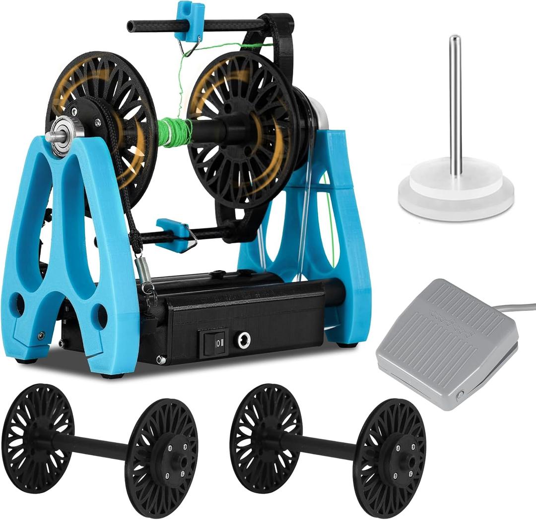 Consfly Electric Wool Spinning Wheel 800RPM Fiber Spinning Wheel with Foot Switch & Yarn Holder, Wool Spinner for Yarn Making