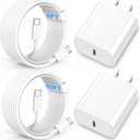 Compatible with i Phone 16 15 17 Charger, 2Pack 20W Fast Charging Wall Charger Block Cubes with 6/10FT USB C to USB C Cable Compatible with i Phone 16/Plus/Pro Max/15/Plus/Pro Max/iPad Pro - White
