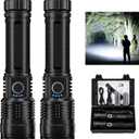 Flashlights High Lumens Rechargeable, 990000 Lumens Bright Flashlight, Powerful Flashlights With 5 Mode For Outdoor, 2pack LED High Powered Flash Light, Waterproof Flashlight For Home/Camping
