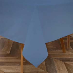 Majestic Giftware PVC Faux Leather Rectangle Tablecloths | (TCE31-54160) Sky Blue Waterproof & Spill Proof Dining Table Cover | Decorative Washable Tablecloth for Home, Kitchen, Party (54X160)