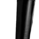 Coutgo Womens Thigh High Boots Pointed Toe Chunky Heel Wide Calf Over the Knee Boots Winter Shoes (Black)