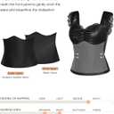 Popilush Leather Top Tummy Control Lace Corset Going Out Club Tops for Women Concert Outfits (Black)