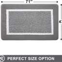Colorxy Indoor Door Mat, Non-Slip Absorbent Resist Dirt Entrance Mat, Sturdy Low-Profile Inside Floor Carpet Mats, Washable Front Entry Doormats for Entryway, 71''x47'', Grey