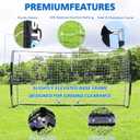 Storgem Soccer Goal,Soccer Net,Soccer Goals for Backyard,with Bow Frame,Collapsible Metal Base and 15 Training Cones
