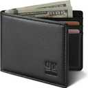 Gostwo Mens Wallet RFID Blocking Slim Minimalist Bifold Wallet with ID Window & Business Card Holder, Thin Front Pocket Design, Stylish Wallet for Men, Teen, Boyfriend, Husband