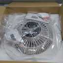 Depuley Modern Ceiling Fan with Light: 19" Flush Mount Low Profile LED Ceiling Fans with Remote & Smart APP Control - White Bladeless Fandelier Dimmable Quiet DC Motor for Bedroom Kids Room 6 Speeds