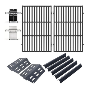 Grill Parts Kit for Weber Genesis 300 310 330 Grill Parts for Weber Genesis E330 E310 S310 S330 EP330 EP310 S320 E320 Grill Parts 7621 Flavorizer Bars 17.5", Genesis 7524 Grates, 7622 Heat Deflector