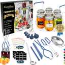 Gemfino Canning Supplies Starter Kit with Canning Rack,Canning Kit for Beginners (Blue)