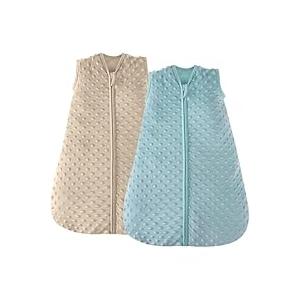 JELLYMONI Fleece Baby Sleep Sack 6-12 Months, 2 Pack 1.5 TOG Baby Wearable Blanket Winter Infant Sleeping sack with 2-Way Zipper, Warm Toddler Sleep Sack (Medium)