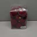 Velvet Christmas Ornaments Set 38Pcs Flocked Shatterproof Christmas Ornaments for Christmas Tree Decorations Xmas Decorative Hanging Christmas Ball Ornaments for Holiday Home Decor (Burgundy)