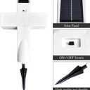 Solar Cross Light Cemetery Dad Cross Grave LED Light Outdoor Garden Memorial Lamp Stake Marker Sympathy Gifts Sign for Loss of Loved One