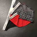 Calvin Klein Women's Carousel Logo Cotton Stretch Bikini Panties, 3 Pack, M Black/Obsess/Dunn Plaid Black