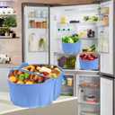 Silicone Slow Cooker Liners Compatible With Crock Pot 6-8 QT,Slow Cooker Divider Allows Cooking Two Different Meals At Once Time, Reusable Silicone Divider Insert, Dishwasher Safe, BPA Free. (blue)