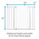Safety 1st Extra Wide Baby Gate with Door: Premium Child Safety, Extra Tall Gate for Doorways, Dog Gates, Easy Installation, 36" Tall & Wide, Fits 29"-47"