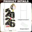 2 x 2026 Graduation Yard Signs Decorations 3.5FT 2026 Sign Congrats Grad Lawn Decorations with Stakes, Graduation Party Supplies, Large Outdoor Graduation Party Decor for High School & College